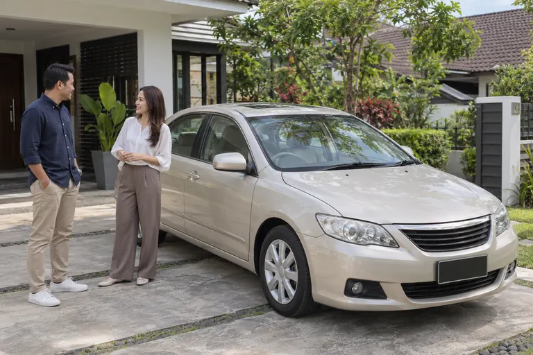 Kereta pegun sebagai konteks pertanyaan. Ilustrasi konteks pelanggan.